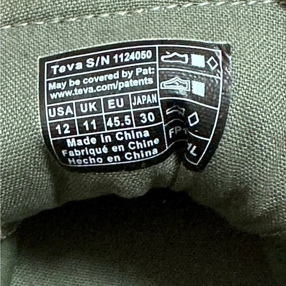 Teva|Men's|Wyldland Hiking Shoes|Thyme|SZ 12 - Picture 8 of 8